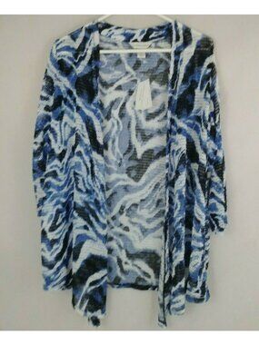 NWT Christopher & Banks 3/4 Sleeve Open Front Cardigan Shawl Sz M